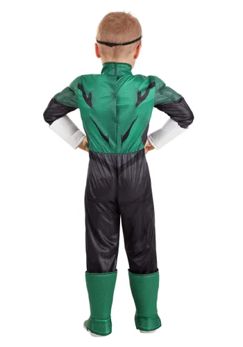 Vista 3 de Disfraz Deluxe de Linterna Verde para Niño Pequeño Multicolor