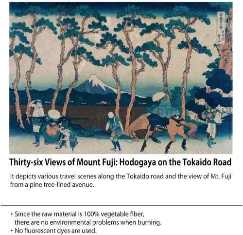 Vista 5 de Ukiyoe Design of Katsushika Hokusai "Hodogaya on The Tokaido" de Treinta y seis vistas del Monte Fuji Mino Washi Torecón Japonés Kaishi Papel 20