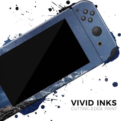 Vista 6 de Compatible con Nintendo Switch Console Bundle - Calcomanía protectora de vinilo extraíble resistente a los arañazos - Cubierta de montura estrellada