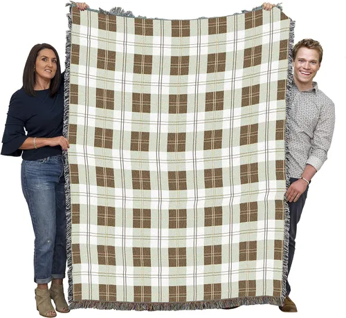Vista 13 de Pure Country Weavers - Manta a cuadros Black Watch Tartan - Tapicería de regalo tejida con patrones, de algodón - Fabricada en Estados Unidos (72x54)