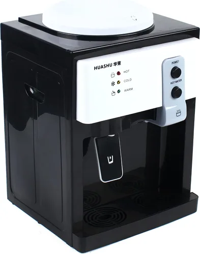 Vista 9 de Dispensador eléctrico de agua fría y caliente de 110 V, dispensador de agua de encimera de carga superior de 550 W, dispensador de agua fría