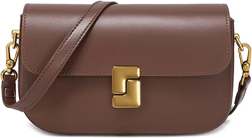 Vista 9 de imeetu Genuine Leather Shoulder Bag for Women, Small Crossbody Bag anaranjado albaricoque