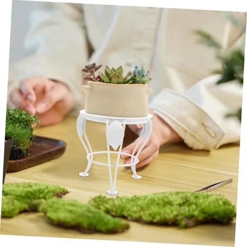 Vista 9 de COLLBATH Soportes para plantas exteriores e interiores, mini plantas de escritorio, soporte para suculentas, plantas de casa, estante de plantas