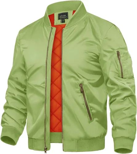 Vista 8 de TACVASEN - Chaquetas de hombre. Chaqueta bomber de otoño e invierno, acolchada, con cremallera completa, cálida, de estilo casual