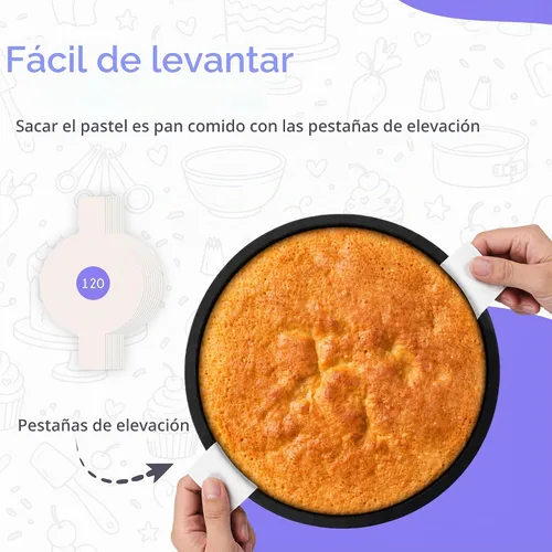 Vista 4 de RFAQK - Moldes para pasteles de 6 pulgadas, 3 moldes redondos para pasteles con 120 piezas de papel pergamino