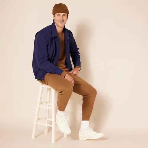 Vista 8 de Tienda Essentials - Sudadera de vellón con cuello redondo para hombre (disponible en tallas para grandes y altos)