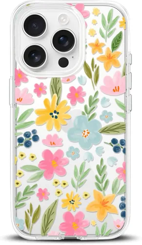 Vista 28 de Compatible con iPhone 15, funda transparente de encaje negro floral a prueba de golpes, parte trasera dura, delgada, bonita funda transparente