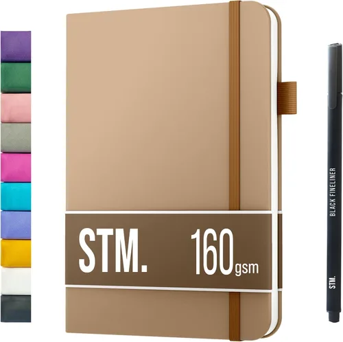 Vista 37 de Cuaderno de cuadrícula de puntos con viñetas Cuadernos diarios A5 para escritura personal, trabajo, mujeres papel grueso de 120gsm, tapa dura