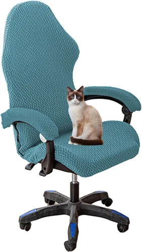 Vista 14 de Fundas para sillas de juego con fundas para apoyabrazos, funda para silla de escritorio, funda para silla de computadora, funda elástica para silla