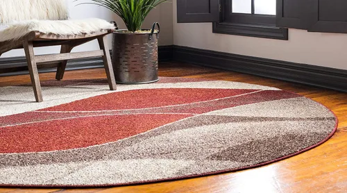 Vista 5 de Unique Loom Colección Otoño Alfombra de Área - Plantation (3' 3" Redonda, Multicolor/Beige)