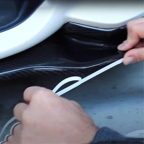 Vista 3 de Cinta de Vinilo para Rayas Calcomanías de Rayas DIY Pegatinas de Rayas para Coche Motocicleta Puerta de Casa 1/2" Negro