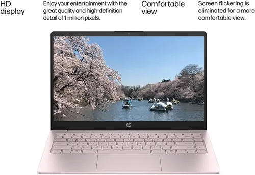 Vista 4 de HP Laptop Computer with 1-Year Office 365 for Student Daily Study & Home use, Intel N150, 8GB RAM, 256GB SSD+128GB UFS Storage, Long Battery Life &