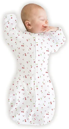 Vista 13 de SwaddleDesigns - Saco de transición para envolver con brazos hasta media Flechas minúsculas negras