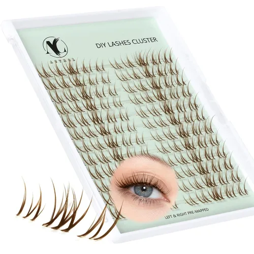 Vista 24 de ACTROL Pestañas de anime con forma de pluma, extensiones de racimo de pestañas naturales de manga individual