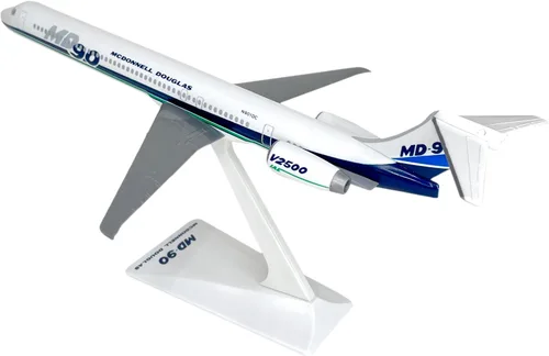 Vista 2 de Mcdonnell Douglas Demo MD-90 Escala 1:200 - Modelo de avión de plástico a presión - Replica coleccionable de aviones Mcdonnell Douglas Airlines