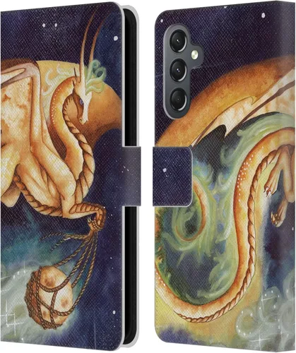 Vista 175 de Head Case Designs Officially Licensed Carla Morrow Galactic Entrancement Dragons Leather Wallet Case Compatible with Samsung Galaxy A07 4G