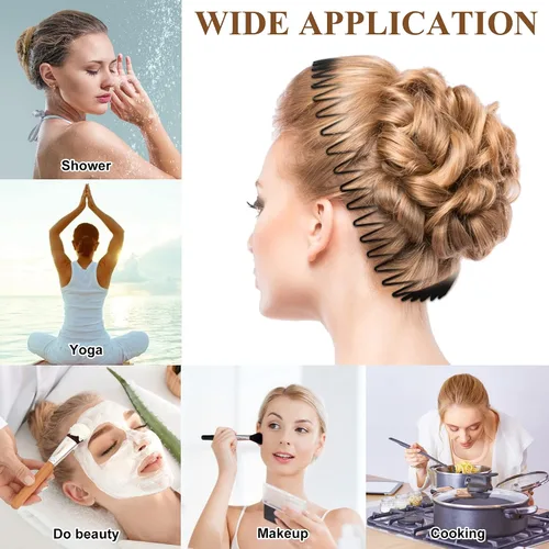 Vista 7 de Soft 'N Style Diademas flexibles elásticas para mujeres (3 unidades, color negro)