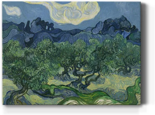 Vista 20 de Renditions Gallery Vincent Van Gogh Impreso Flores de almendra, famosa reproducción de pintura, lienzo de alta calidad envuelto en galería, listo