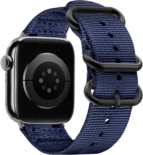 Vista 7 de Youther Correa de nailon compatible con Apple Watch Band de 1.654 in 1.732 in 1.772 in 1.811 in 1.929 in 1.496 in 1.575 in 1.614 in, correa