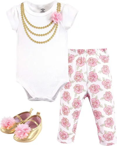 Vista 24 de Little Treasure - Conjunto unisex de mameluco de algodón, pantalón y zapatos para bebé Collar de ancla