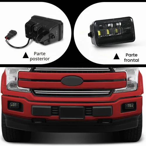 Vista 4 de PIT66 Luz Antiniebla LED, Compatible con Faro Antiniebla del Conductor Izquierdo y del Pasajero Derecho para Ford F150 2015-2020/Ford F250 F350