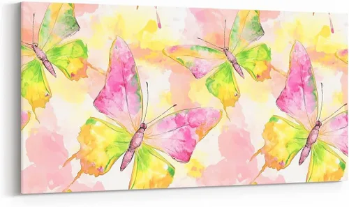 Vista 11 de Daisy Florals Wall Artwork Decor,Cartoon Blue Wildflowers Wall Painting for Boys Girls Women,Retro Country Style 38" Lx19 W