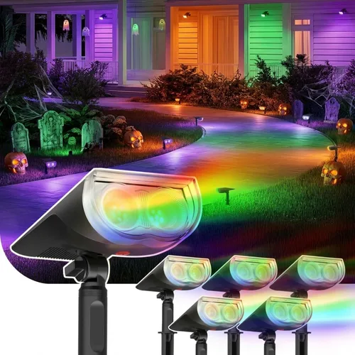 Vista 13 de Linkind Focos solares para exteriores, impermeables, del anochecer al Luz diurna