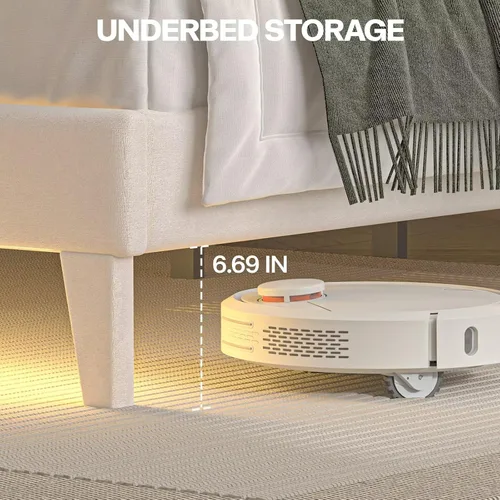 Vista 6 de Lihimte Marco de cama tamaño matrimonial con luces LED, base de cama plataforma tapizada en terciopelo con cabecero y estribo abotonado, soporte
