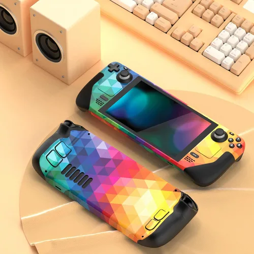 Vista 3 de PlayVital Juego completo de calcomanías protectoras para cubierta de vapor calcomanías personalizadas para cubierta de vapor de mano triángulo
