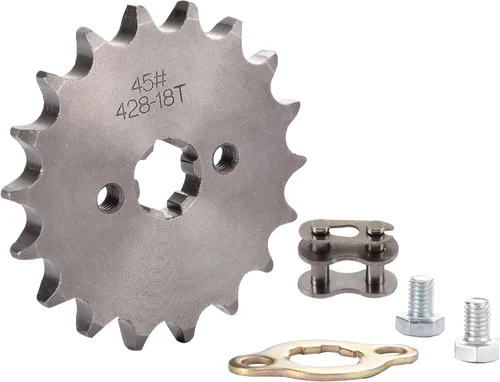 Vista 14 de WOOSTAR Piñón delantero para motocicleta 428-10T 17mm para 50cc 70cc 90cc 110cc 125cc Dirt Pit Bike Mini Bike ATV 4 ruedas