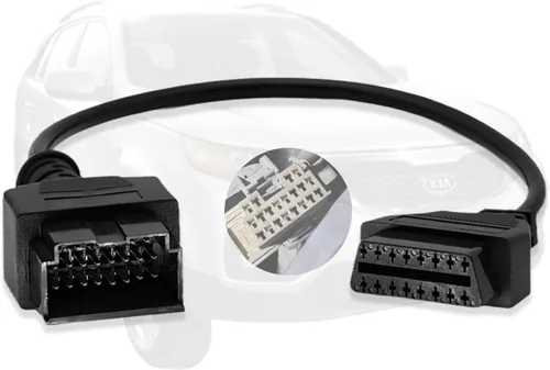 Vista 14 de Adaptador OBD1 a OBD2 para Honda Cable de 3 Pines, Compatible con Vehículo Honda Cable Adaptador de Conector Diagnóstico de 3pines Obd1 a 16pines