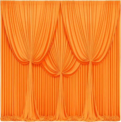 Vista 19 de Cortinas de fondo azul bebé de 8 x 10 pies para bodas, cortinas de fondo de poliéster sin arrugas, para baby shower, fiestas de cumpleaños