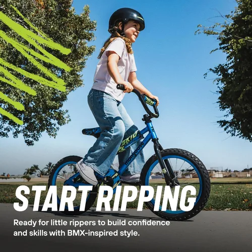 Vista 4 de Mongoose Bicicleta para niños Skid Azul
