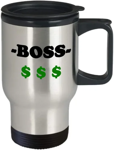 Vista 2 de Appreciation Gifts For Awesome Boss Design - Travel Mug Coffee Tumbler Funny Cute Gag Idea CEO Chief Executive Director National Boss' Day Desk