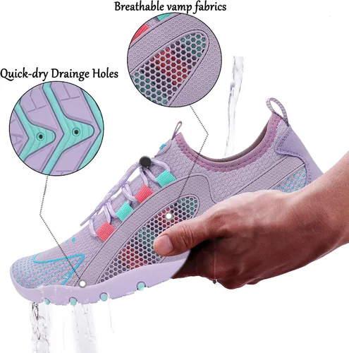 Vista 3 de Wyhan - Zapatos de agua para hombre y mujer secado rápido calcetines acuáticos zapatos de buceo para playa natación surf piscina yoga viajes al aire