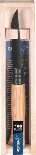 Vista 15 de Opinel Cuchillo plegable de acero inoxidable No.08 con mango de madera de roble