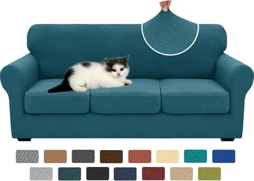 Vista 77 de XINEAGE Funda de diván para sofá en forma de L, fundas de sofá modular para mascotas, funda de asiento de sofá antideslizante lavable, fundas