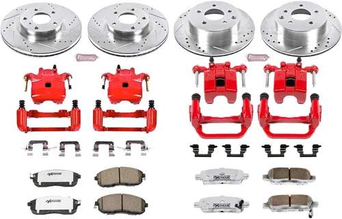 Vista 2 de Power Stop KC2710-26 Kit de freno delantero y trasero Z26 Street Warrior Infiniti Nissan para Infiniti G35 2003-2005, Nissan 350Z 2003-2005