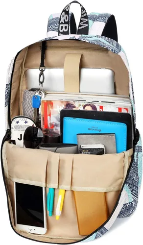 Vista 7 de Mygreen - Mochila escolar con bonitos diseños para niños y niñas, 11.5 x 15.7 x 5.1 pulgadas