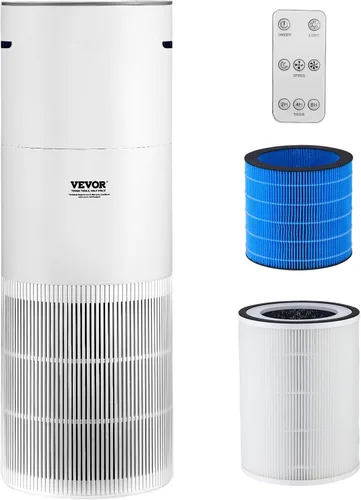 Vista 10 de VEVOR Purificador de aire 2 en 1 con humidificador, cubre hasta 1090 pies cuadrados en una hora, filtro True HEPA 11, silencioso de 22dB, filtra