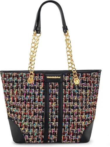 Vista 16 de Montana West Bolso Tote MEDIANO para Mujeres Acolchado con Cadena Bolsos de Mano Bolso de Hombro beige (040Beige)