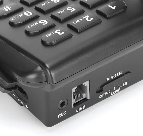 Vista 6 de Teléfono HT700 con cable con auricular micrófono omnidireccional centro de llamadas, teléfono manos libres con cable para oficina y hogar