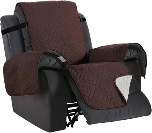 Vista 19 de H.VERSAILTEX Funda reversible para silla, protector de muebles antideslizante, resistente al agua, con correas elásticas de 2 pulgadas