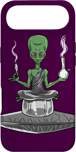 Vista 27 de Alien Smoker Bong Funny ET 420 Weed Space - Funda de regalo para iPhone 17