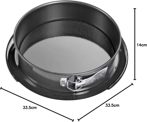 Vista 9 de Zenker Molde desmontable rectancular Deluxe con base plana Ø28cm en negro-metálico, Esmalte, 13.2 x 13.2 x 5.5 in