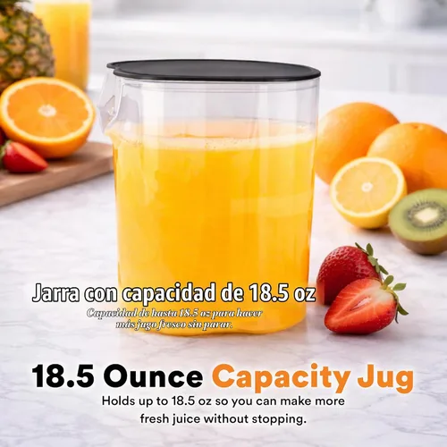 Vista 5 de Top Chef - Exprimidor centrífugo de acero inoxidable con motor de 400 W, control de doble velocidad, canal de alimentación ancha, jarra de jugo