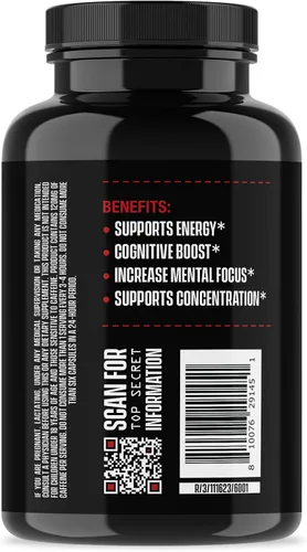 Vista 9 de Jocko Fuel Brain Power - Suplementos dietéticos nootrópicos para la memoria y la concentración con L teanina, L carnitina, energía y suplemento