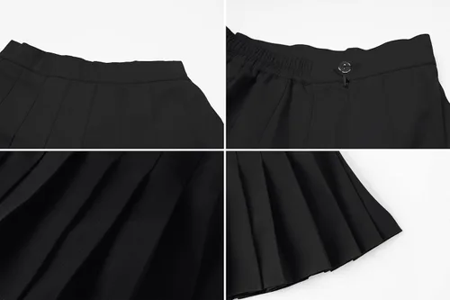Vista 4 de SANGTREE Falda larga plisada de cintura alta para mujer y niña, uniforme escolar, cosplay