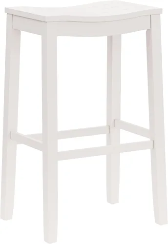 Vista 18 de Hillsdale Fiddler Taburete de altura de mostrador de madera sin respaldo con asiento estilo silla de montar, gris envejecido gris (Aged Gray)