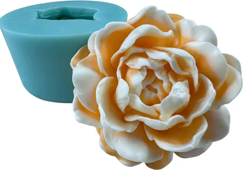 Vista 7 de Molde de silicona de flor de rosa 3D, moldes de flores epoxi, decoración de manualidades, molde de cera de vela, molde de silicona para pastel